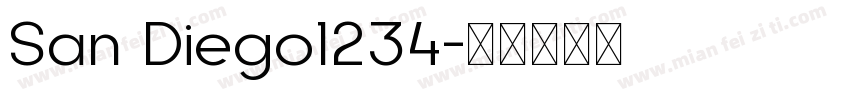 San Diego1234字体转换